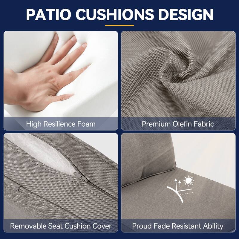 2 Pair Patio Soft Cushions for Outside