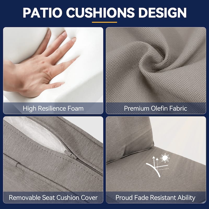 Outdoor Deep Seat Cushions Set for Patio