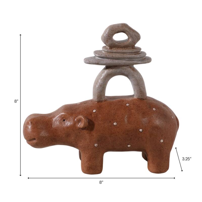 Decorative Stacked Animal Figurines - 8" Multi