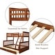 preview thumbnail 4 of 7, Twin-Over-Full Bunk Bed with Ladders and Two Storage Drawers(Can Be Separated), Walnut