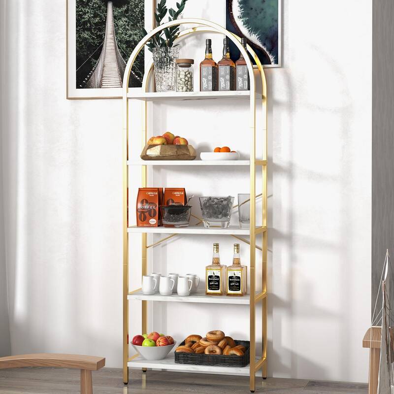 Modern 5-Tier Bookcase for Bedroom, Living Room