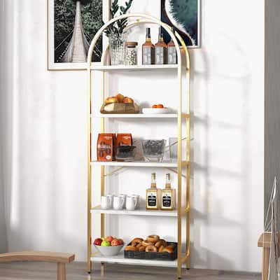 Modern 5-Tier Bookcase for Bedroom, Living Room