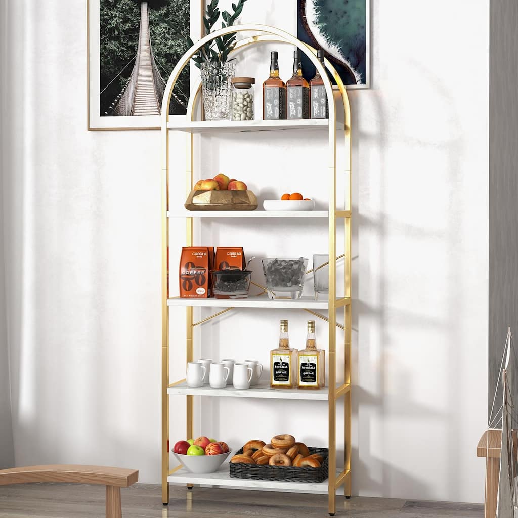 Modern 5-Tier Bookcase for Bedroom, Living Room