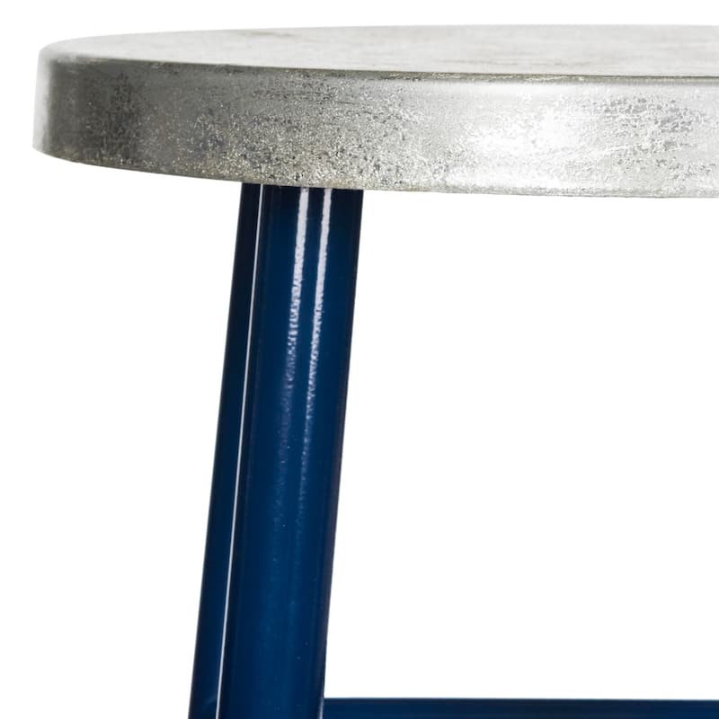 SAFAVIEH Lynne 30 Inch Silver Dipped Black / Silver Bar Stool - 13.5" x 13.5" x 30" - 14Wx14Dx30H
