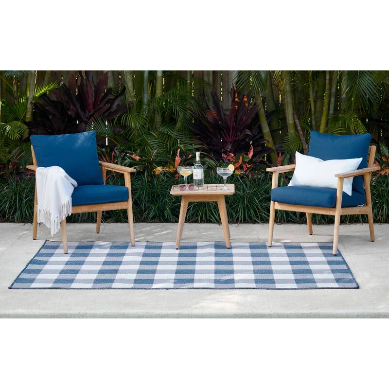 Momeni Baja Plaid Indoor/ Outdoor Area Rug
