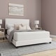 preview thumbnail 7 of 68, Gayle Nailhead Trim Faux Leather Upholstered Bed, by Hillsdale White - Full