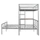 preview thumbnail 38 of 58, Artsy Twin Over Full Metal Bunk Bed with Integrated Desk, Ladder and Quality Slats for Bedroom, Versatile Use