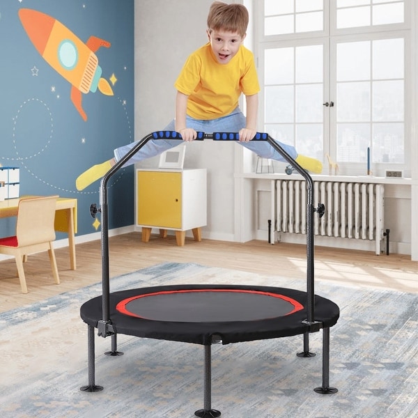 40In Mini Trampoline Children With Handles Indoor Or Outdoor Play
