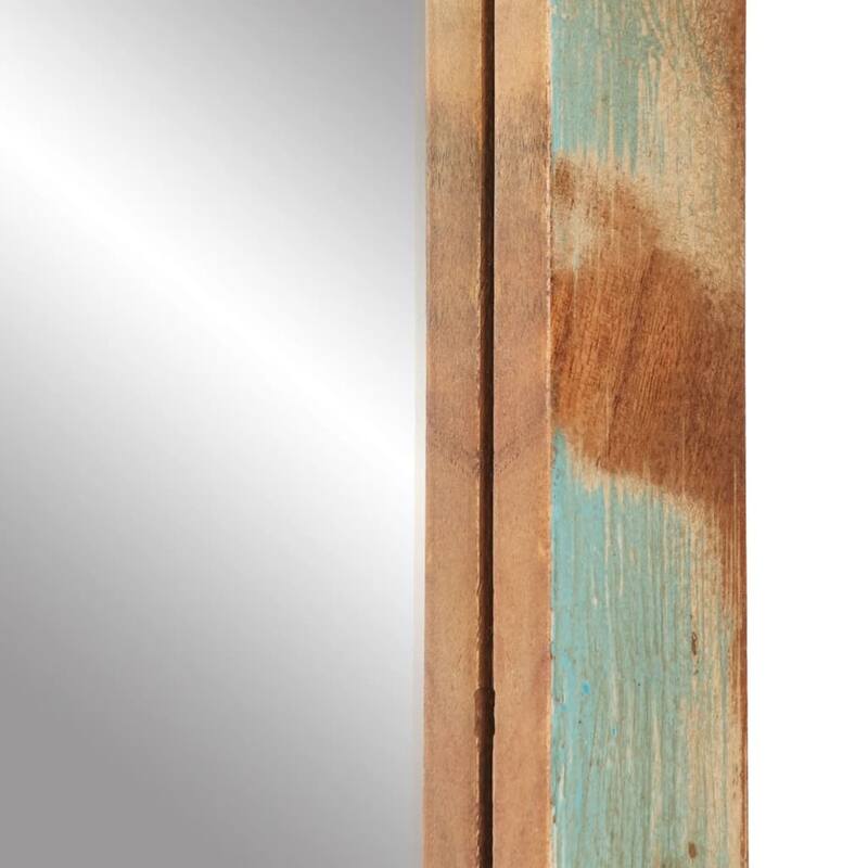 vidaXL Mirror Natural Wood Solid Mango Wood, Glass 27.6x19.7 in Durable