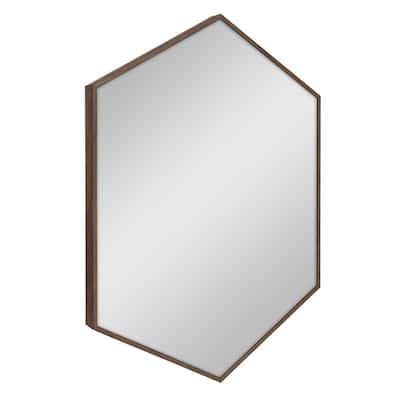 Kate and Laurel Rhodes Framed Mid-century Hexagonal Wall Mirror