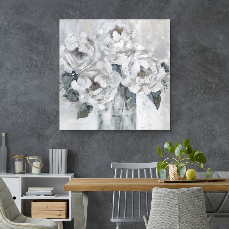 Shaded Peonies by Carol Robinson Canvas Art Print