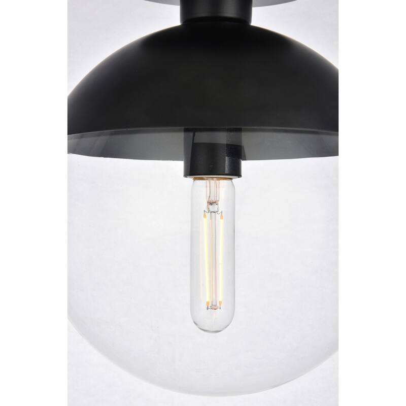 1-light 10-inch Glass Orb Flush Mount Light Fixture