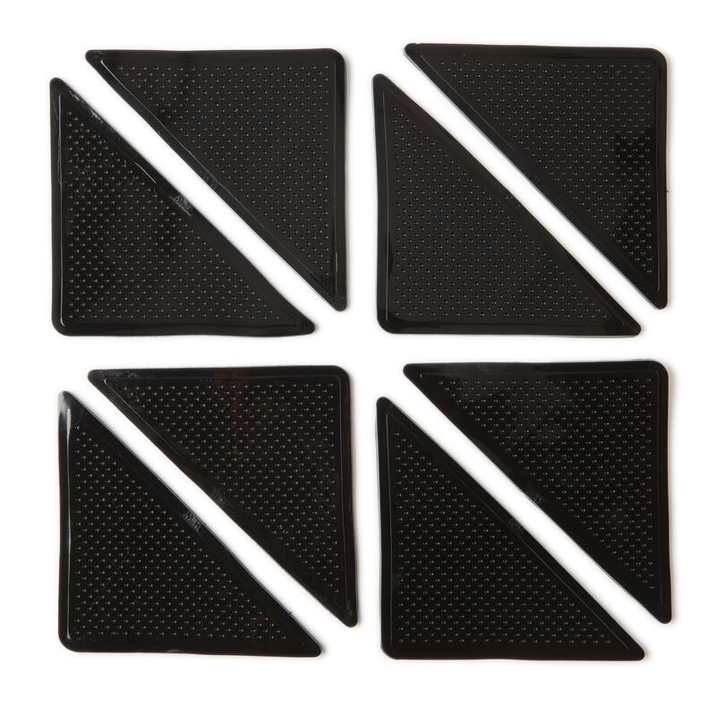 Juniper Home Rug Grippers (8-Pack) - Black - 3"X6" - 3"X6"