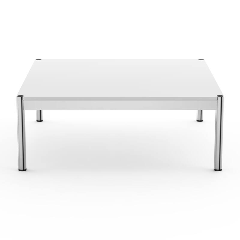 39inch Coffee Table Square Tea Table Polished Stainless Steel
