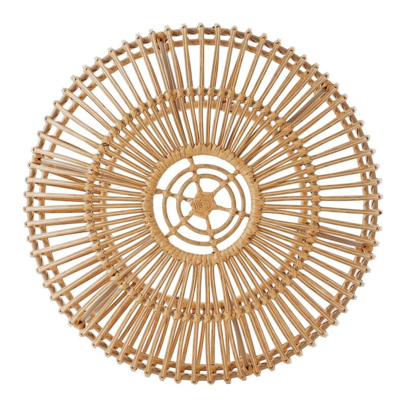 Bohemian Faux Rattan Round Coffee Table