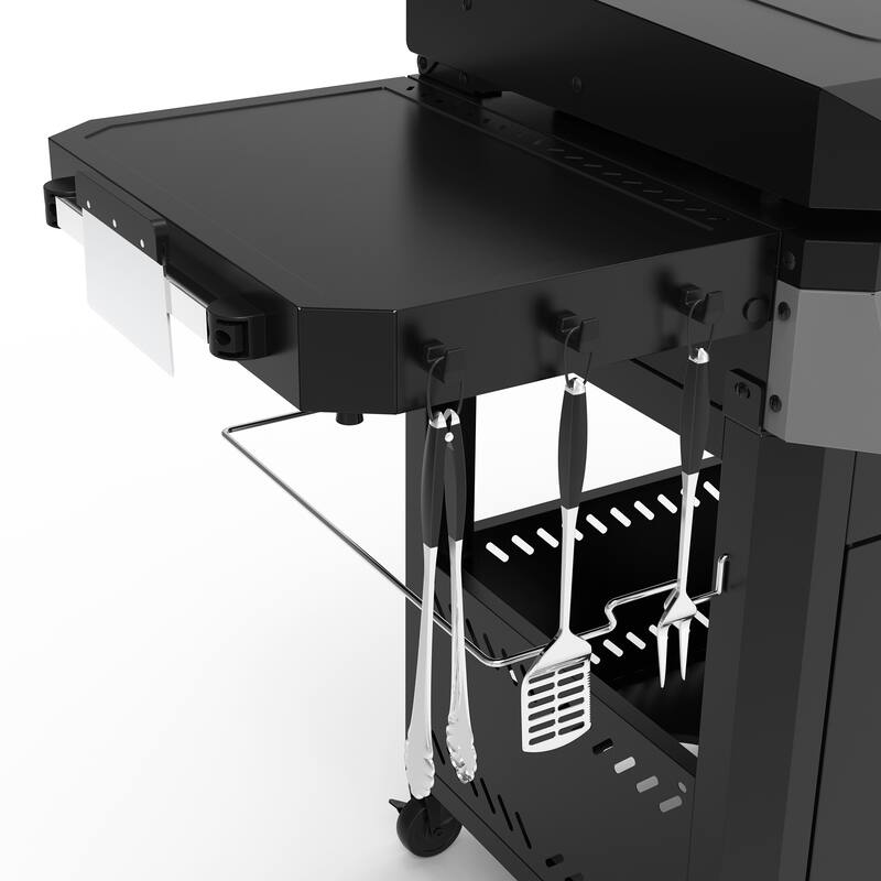 Royal Gourmet 4-Burner Black Gas Griddle with Hood