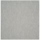 SAFAVIEH Courtyard Carolann Indoor/ Outdoor Waterproof Patio Backyard Rug - 4' x 4' Square - Grey/Navy