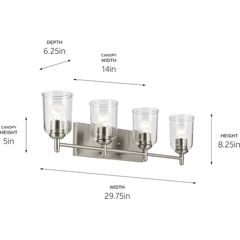Kichler Shailene 29.5" Wide 4 Light Bathroom Vanity Light
