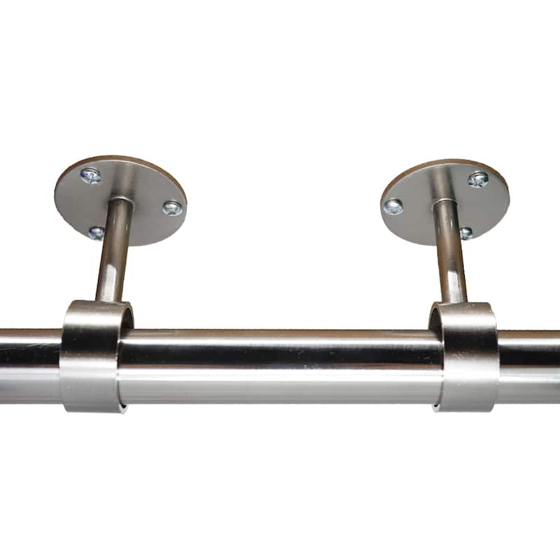 Meriville Ceiling-Mounted or Wall-Mounted Curtain Rod Brackets, for up to 1 ¼" Diameter Drapery Rods, 2 PCs