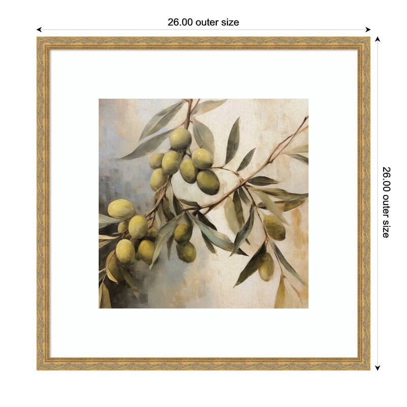 Kate and Laurel Olive Tree by The Creative Bunch Studio Framed Wall Art Print