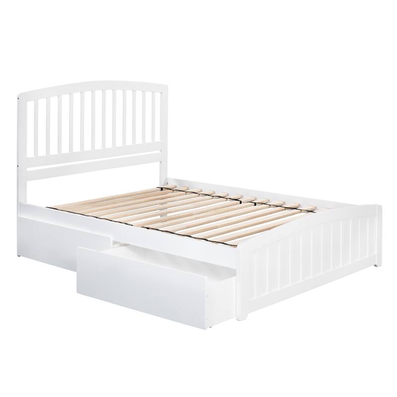 Platform Bed with Storage - Modern Design, No Box Spring Needed, Stylish Footboard