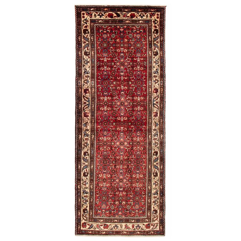 ECARPETGALLERY Hand-knotted Andelz Red Wool Rug - 3'9 x 9'10 - Red - 3'9 x 9'10