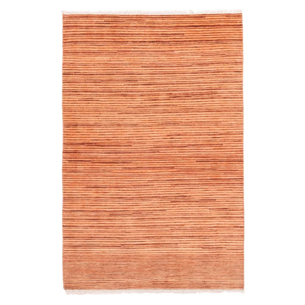 ECARPETGALLERY Hand-knotted Pak Finest Gabbeh Copper Wool Rug - 4'0 x 6'0
