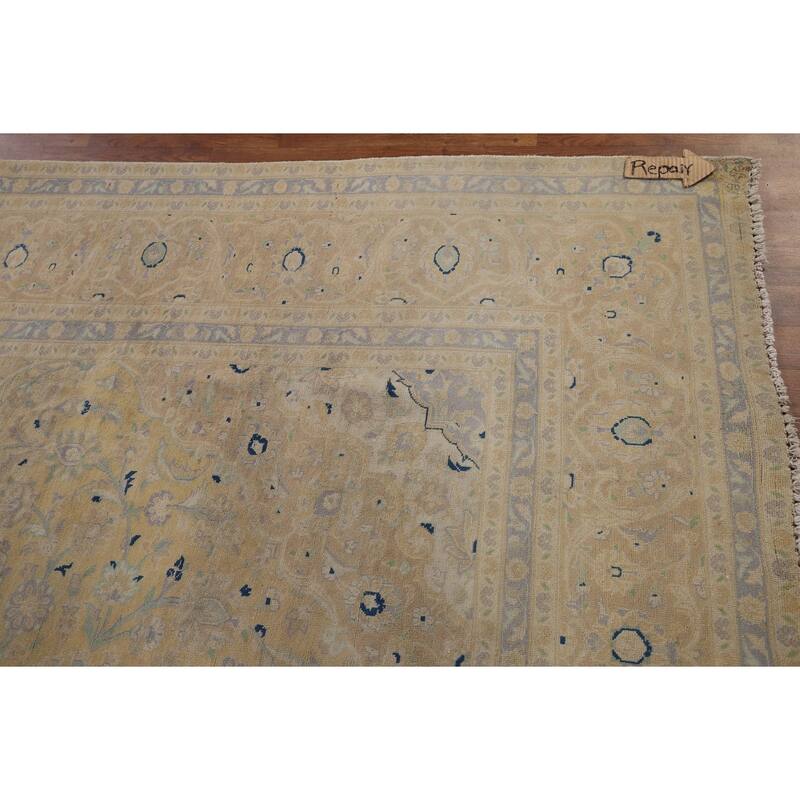 Muted Kashan Vintage Persian Area Rug Handmade Wool Carpet - 8'3" x 11'7"