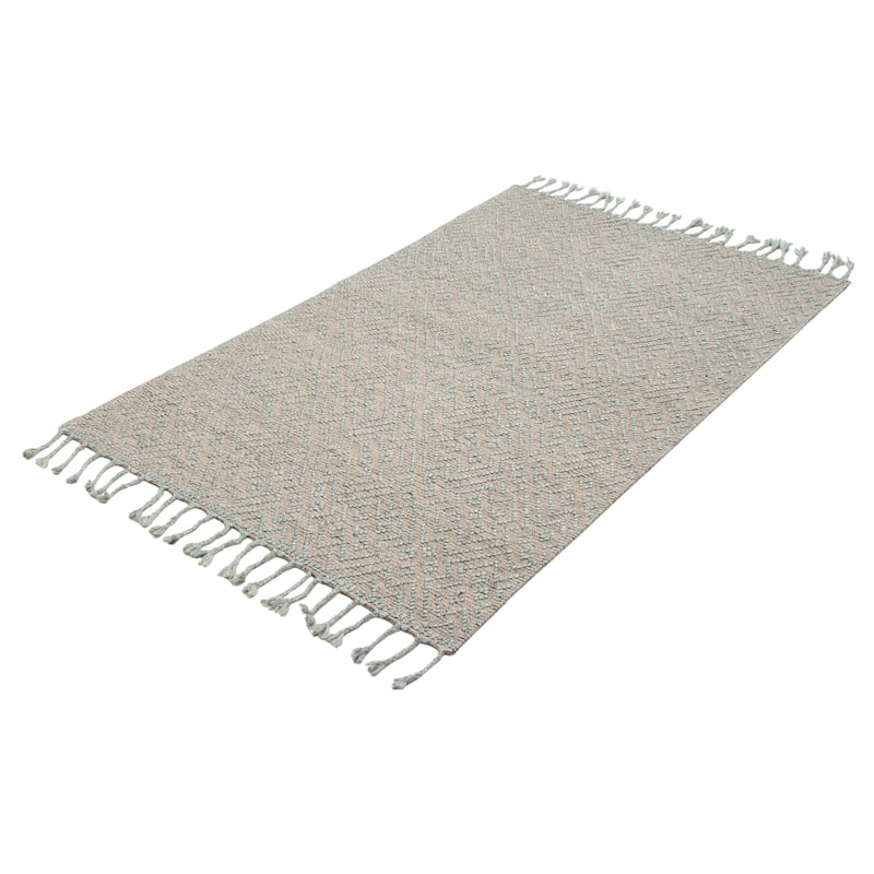 ECARPETGALLERY Braid weave Sienna Grey Wool Rug - 4'11 x 8'0