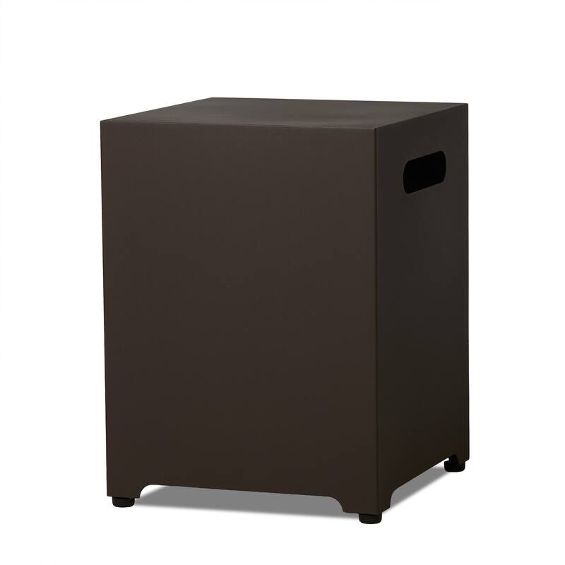 Square Metal Propane Tank Cover by Real Flame - 15.125" L x 15.125" W x 20.25" H