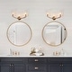 preview thumbnail 24 of 25, Fenro Modern 3-Light Luxury Brass Bathroom Vanity Light Textured Glass Wall Sconce