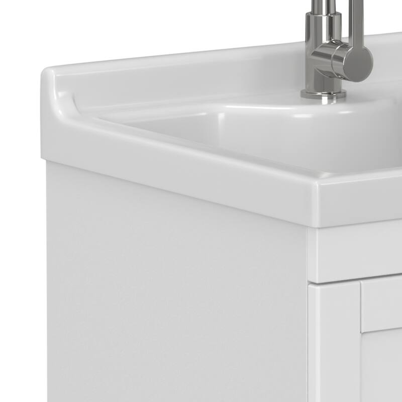 WYNDENHALL Janine Transitional ABS Utility Sink & Cabinet