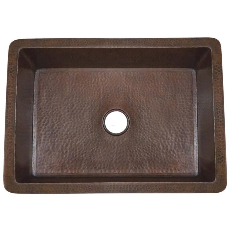 Native Trails Cocina 27" Single Basin Undermount Copper Kitchen Sink - Antique Copper