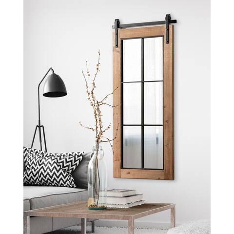 Kate and Laurel Cates Windowpane Framed Wall Mirror