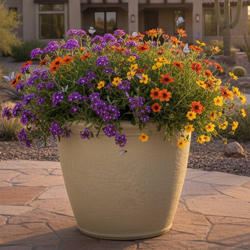 Sunnydaze Anjelica Outdoor Flower Pot Planter - 20-Inch - 4-Pack