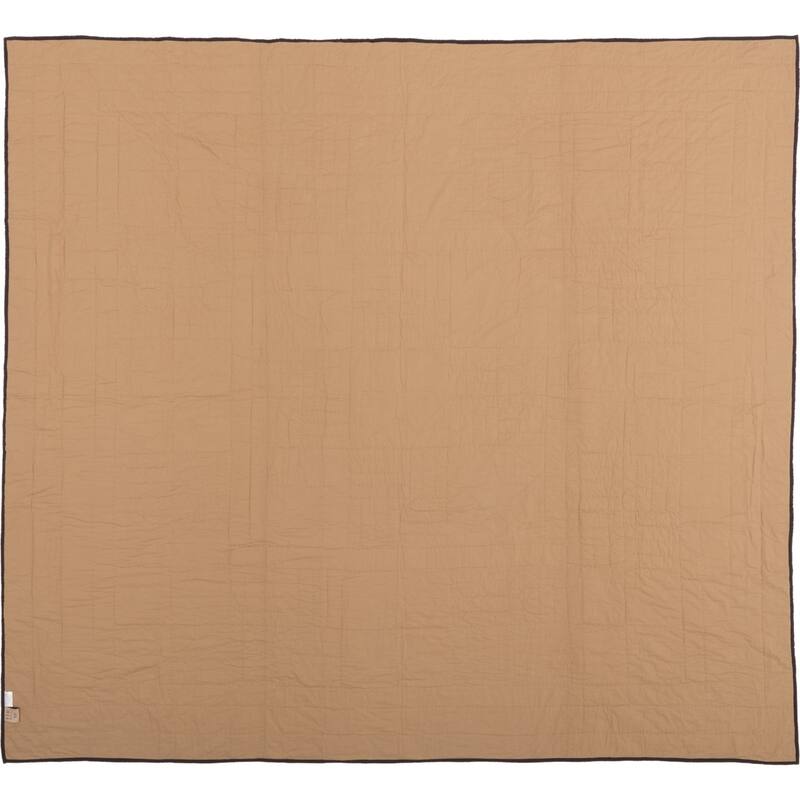 Americana Black Checkered Star Stitched Cotton Quilt