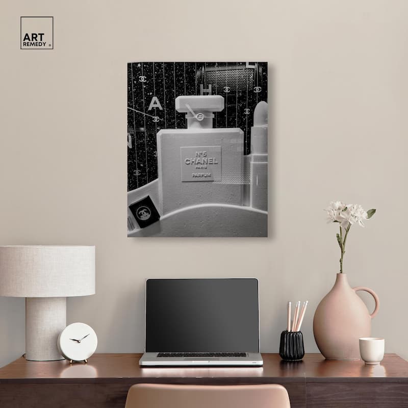 Sculptural Number 5 Canvas by Art Remedy, Gallery Wrapped