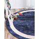 Unique Loom Maria Del Mar Area Rug - 8' Round - Navy Blue