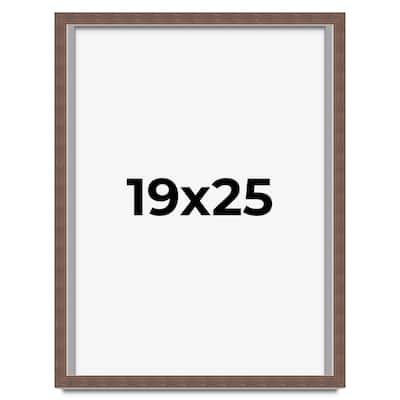 19x25 Shadow Box Frame Brown | 1.125 inches Deep Real Wood Rustic