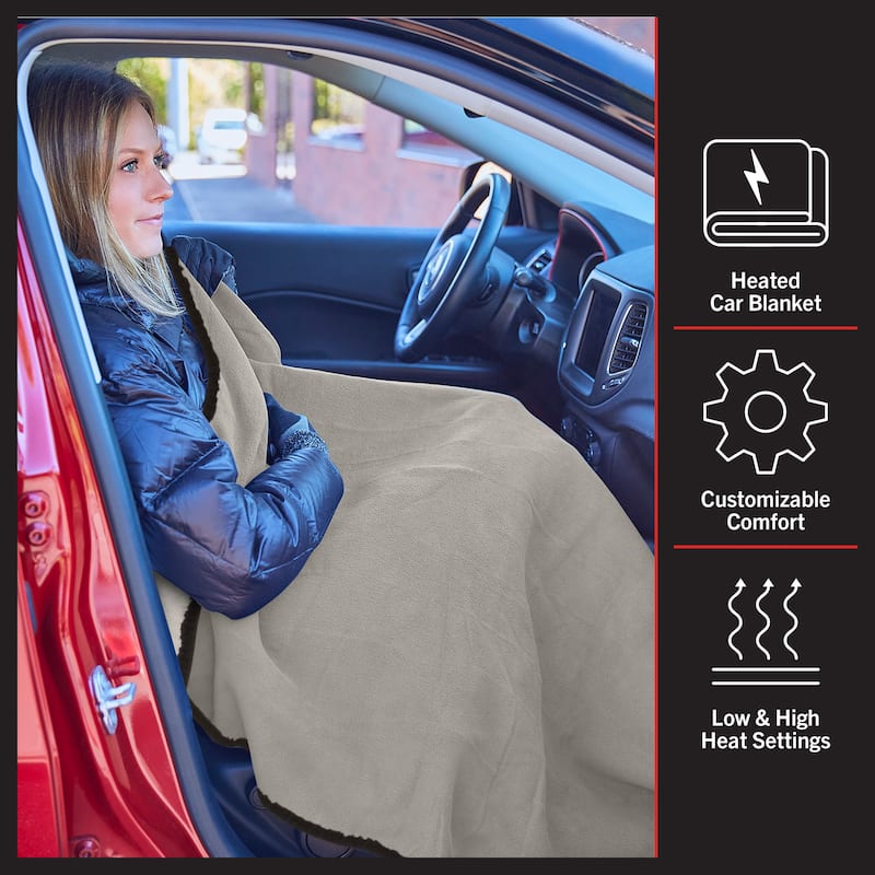 Heated Blanket Portable 12V Electric Travel Blanket for Car, Truck