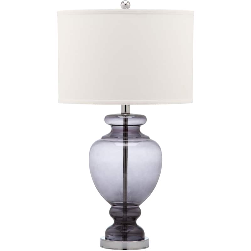 SAFAVIEH Lighting 28-inch Grey Glass Table Lamp (Set of 2) - 15"x15"x27"