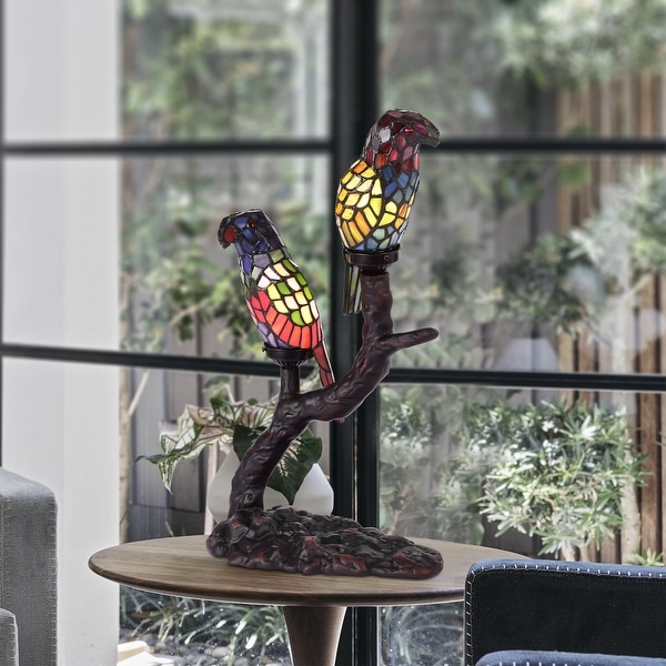 Tiffany style parrot lamp outlet