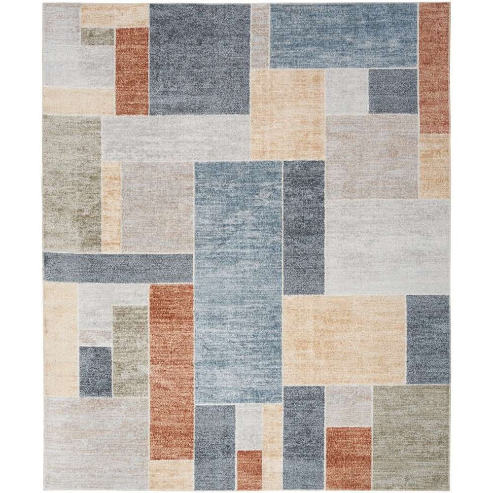 Nourison Astra Machine Washable Paneled Area Rug