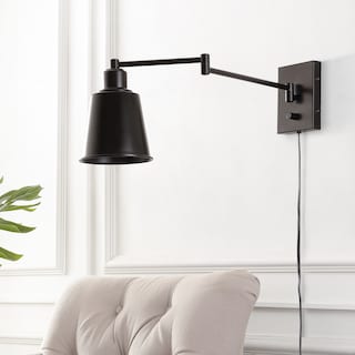 Cary 5.75" Iron Contemporary Swing Arm LED Wall Sconce, Oil Rubbed Bronze by JONATHAN Y - One