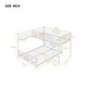 preview thumbnail 23 of 26, L-Shaped Metal Bunk Bed with Ladder and Guardrails, Twin Over Full Size Heavy Duty Bunk Bedframe with Slats Support