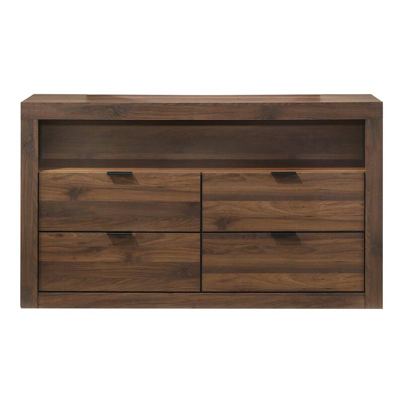 Furniture of America Merro Modern 4-Piece Solid Wood Bedroom Set