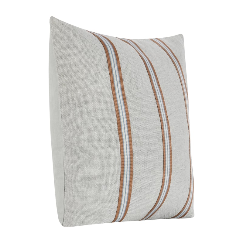 Villa by Classic Home Eddie 24" Green Cotton Linen Blend Throw Pillow