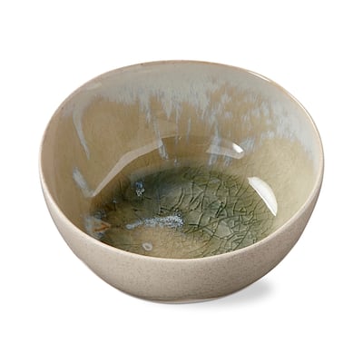 Montauk Blue Ceramic Dining and Salad Bowls Set of 4, 16oz Capacity, Dishwasher Safe, 2.56 in H x 6.1 in Dia