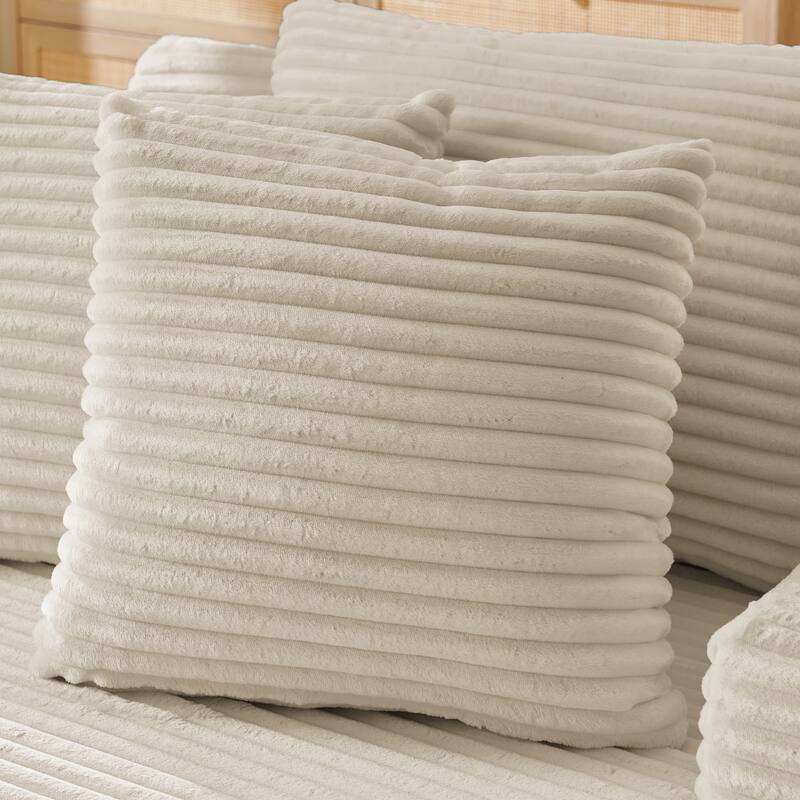 Roomfitters Velvet Lounge Chair No Assembly Required, Fluffy Single Lazy Sofa for Living Room and Bedroom