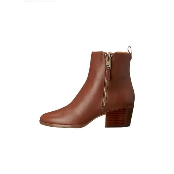 Marc Fisher Womens Bartly Leather Closed Toe Ankle Chelsea, Brown, Size 9.0
